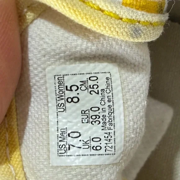 Vans Sneakers in Yellow and White Checkered - Picture 8 of 8